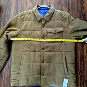 Outerknown Lost Coast Moleskin Reversible Puffer Jacket Medium - Olive Green NEW